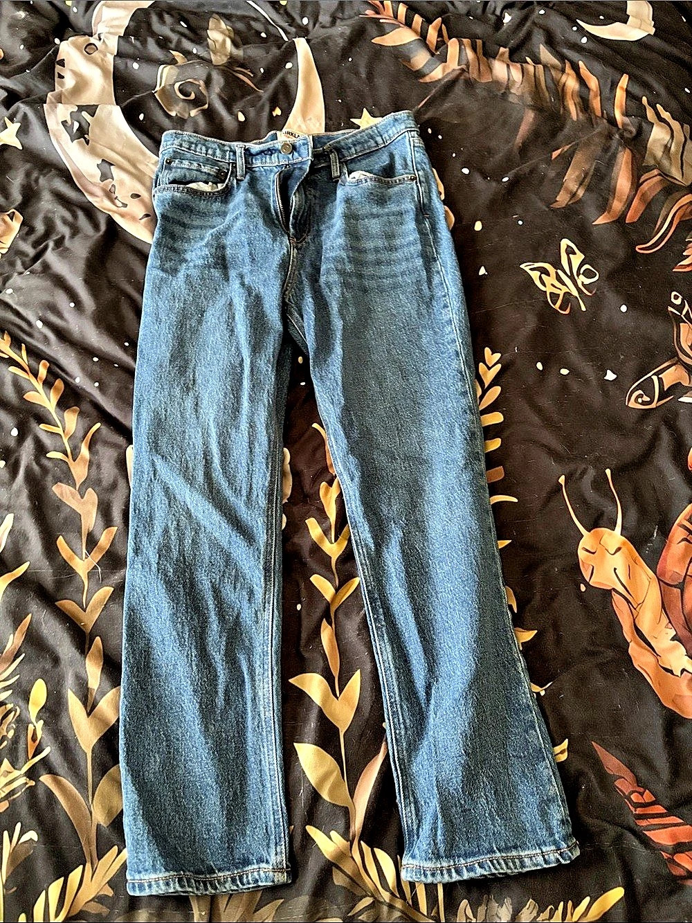 Kirkland High Rise Straight Fit Jeans Women's Straight Leg Jeans in Blue